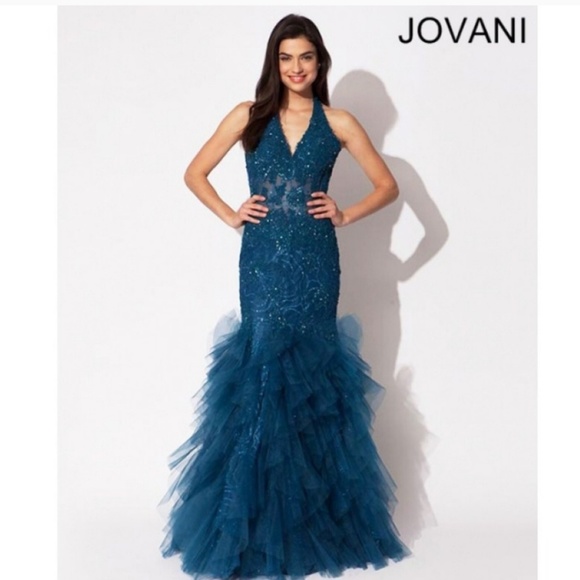 Layered Tulle Sequin Mermaid Prom/Pageant Dress - Picture 4 of 5